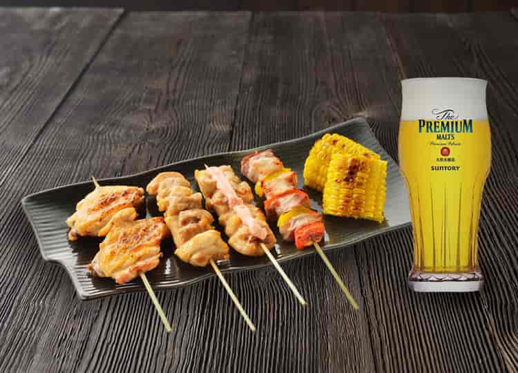 Grilled Skewer Platter & Draft Beer at SGD 25++