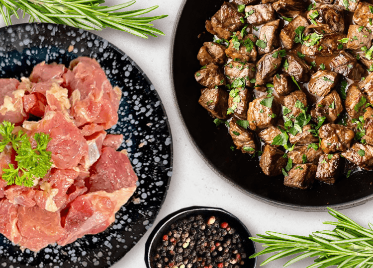 Complimentary Tenderised Garlic Beef Cube (350g)