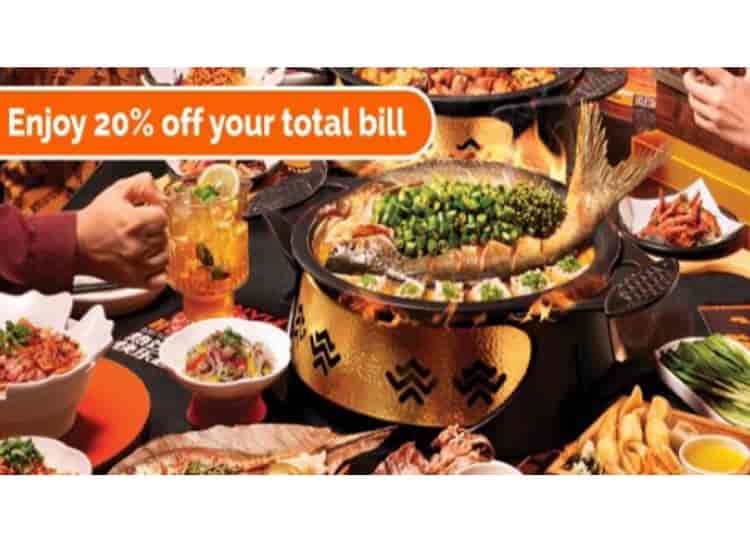 20% Off Total Bill with Min. Spend SGD 80*