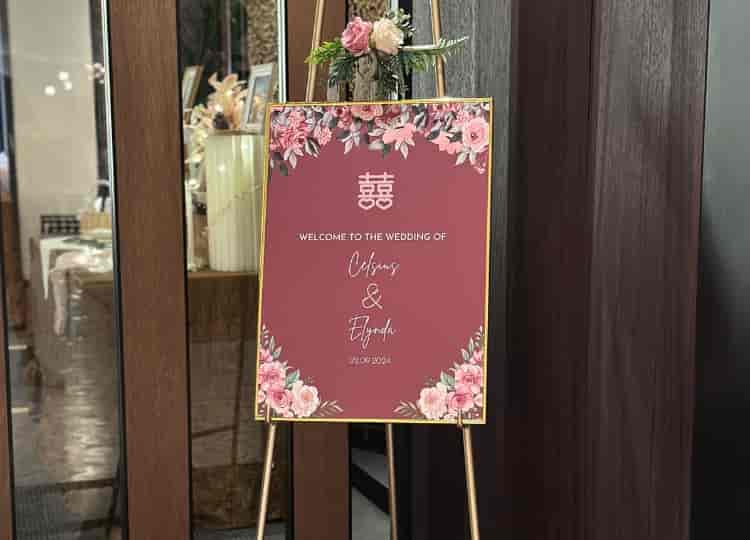 Complimentary A2 Welcome Sign with SGD 1000 Spend