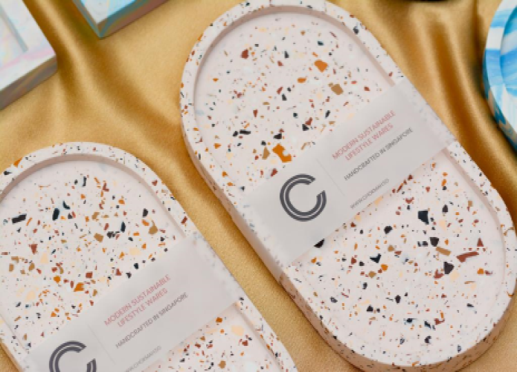 Terrazzo Collection Pill-Shaped Tray Workshop