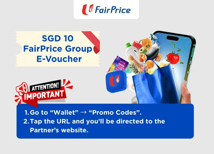 SGD 10 FairPrice Group E-voucher Promo Code