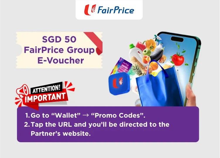 SGD 50 FairPrice Group E-voucher Promo Code