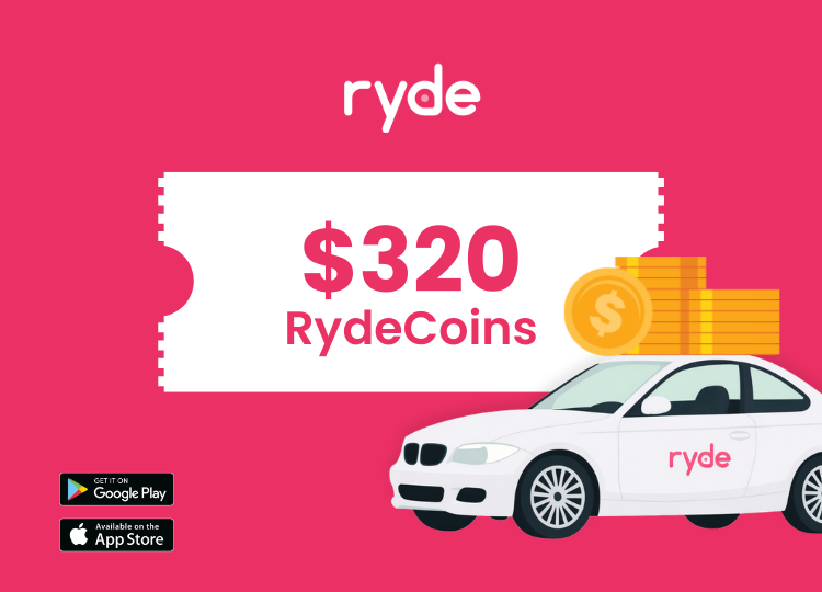 SGD 320 Ryde Voucher Code