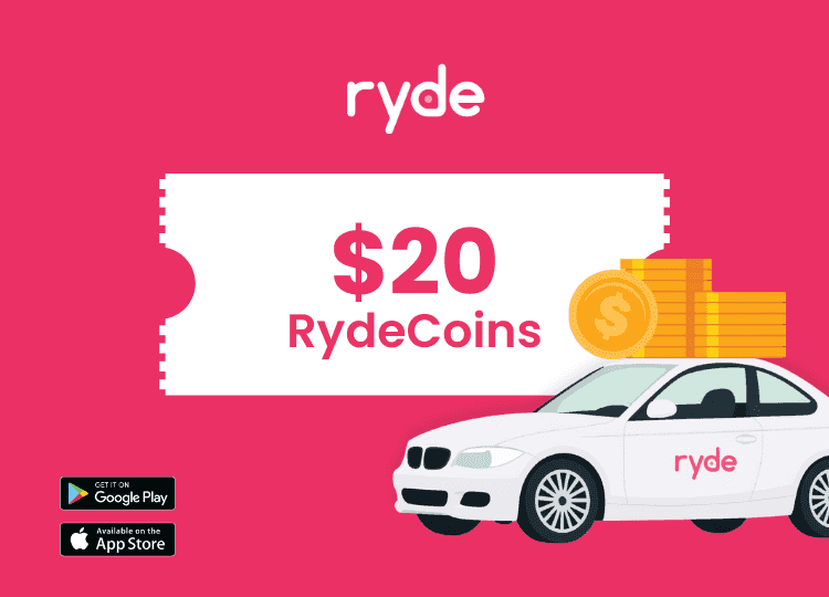 SGD 20 Ryde Voucher Code